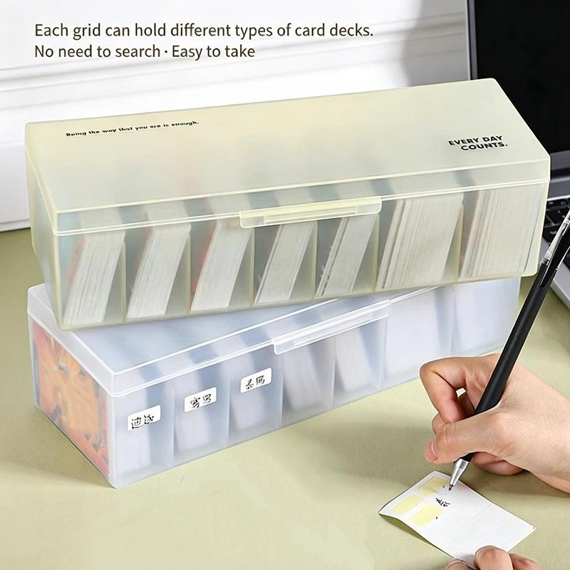 Trading Card Binder - 【A】Trading Card Storage Box Transparent Divided