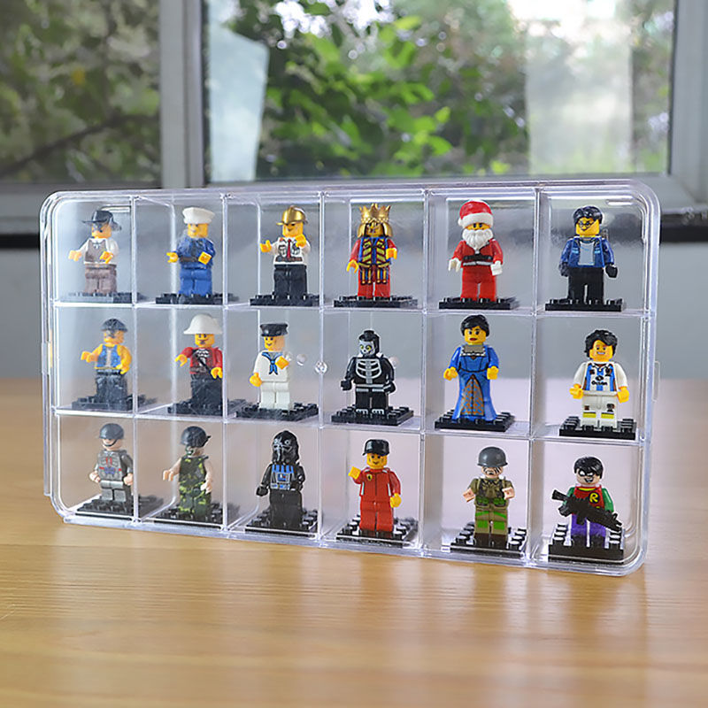 Lego Minifigure Holder - Lưới 18/4 Acrylic Hộp Hiển Thị